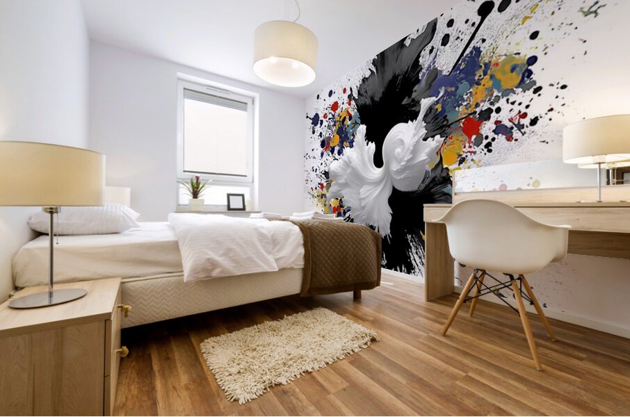 Catalyst Bloom – Ink & Color Explosion Print Mural print
