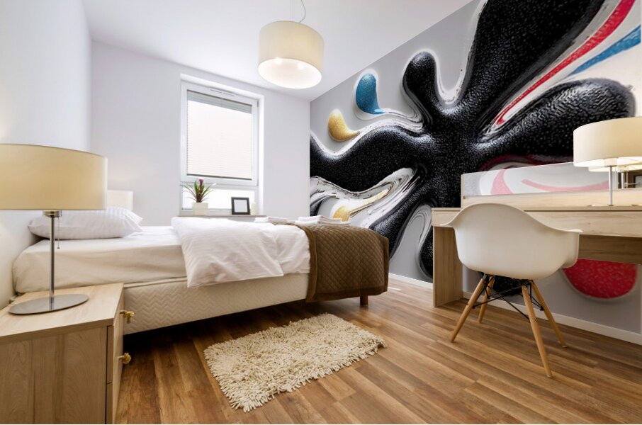 Melted Orbit – Playful Drip Abstract Print Mural print