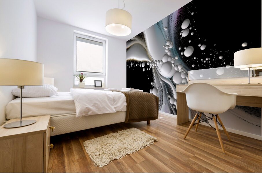 Stellar Ribbons – Cosmic Flow Abstract Print Mural print