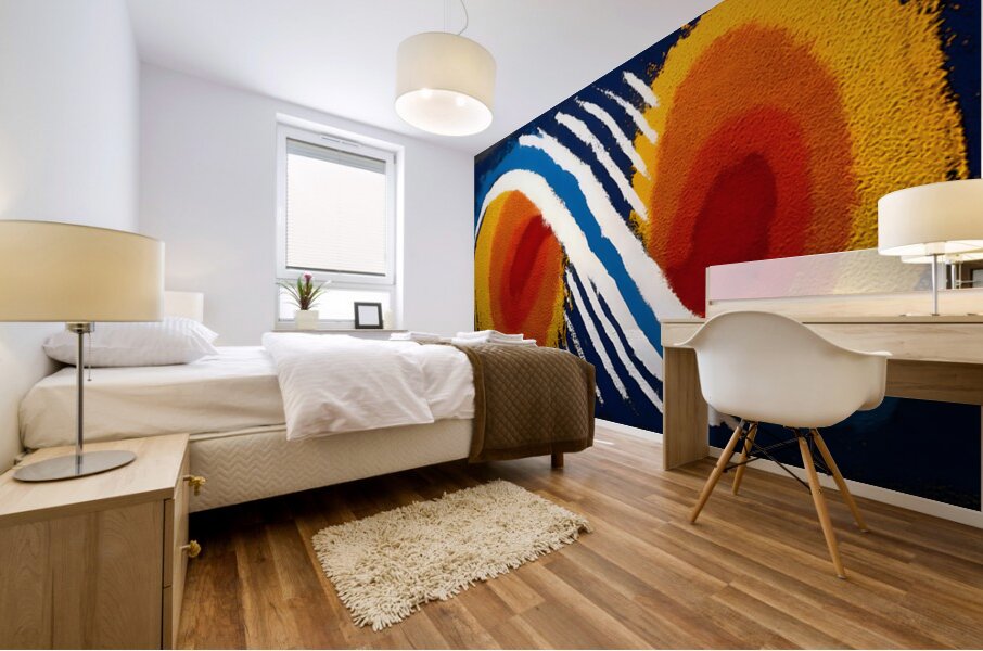 Tangerine Twins – Retro Pop Abstract Print Mural print