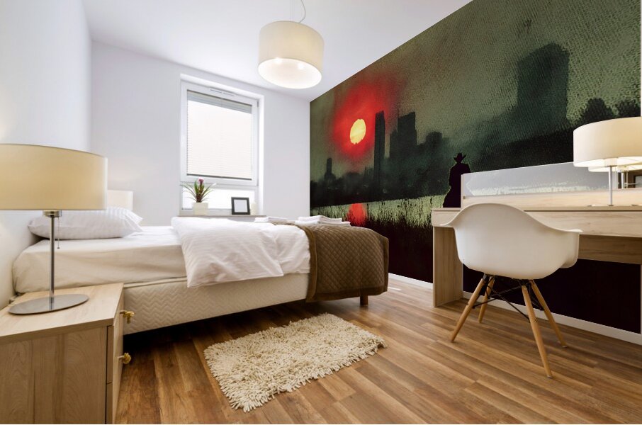 Urban Cowboy – Cinematic Urban Landscape Print Mural print