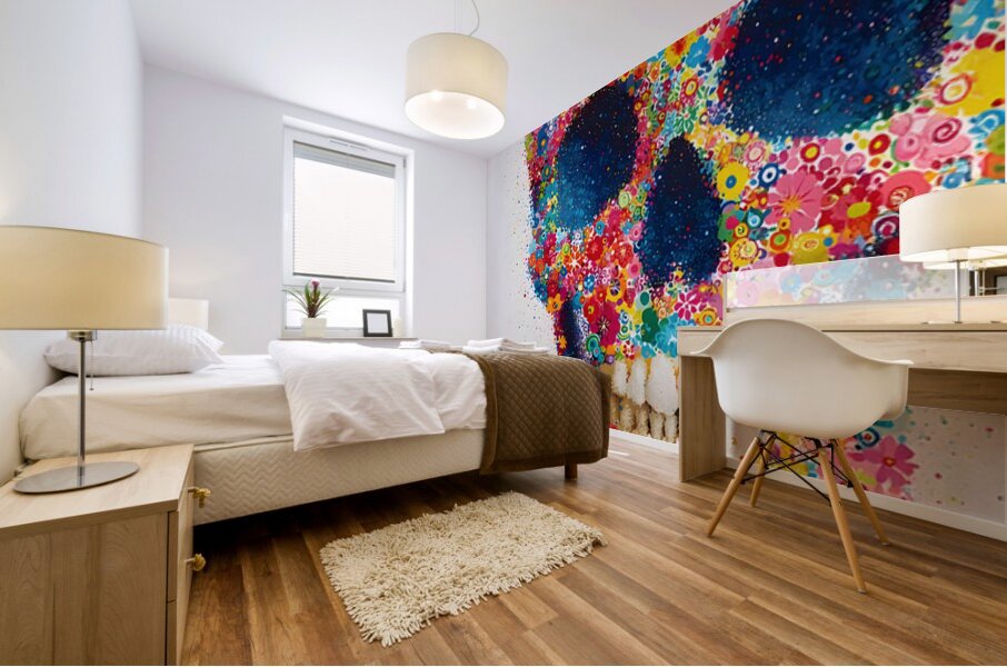 Garden of the Dead – Floral Skull Art Mural print