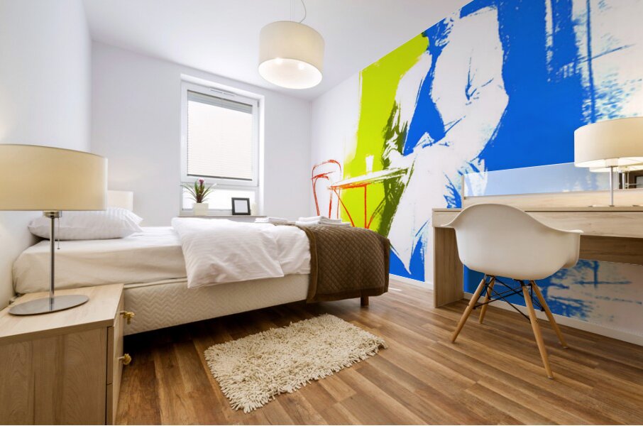 Cafe Chromatique – Modern Abstract Gentleman Print Mural print