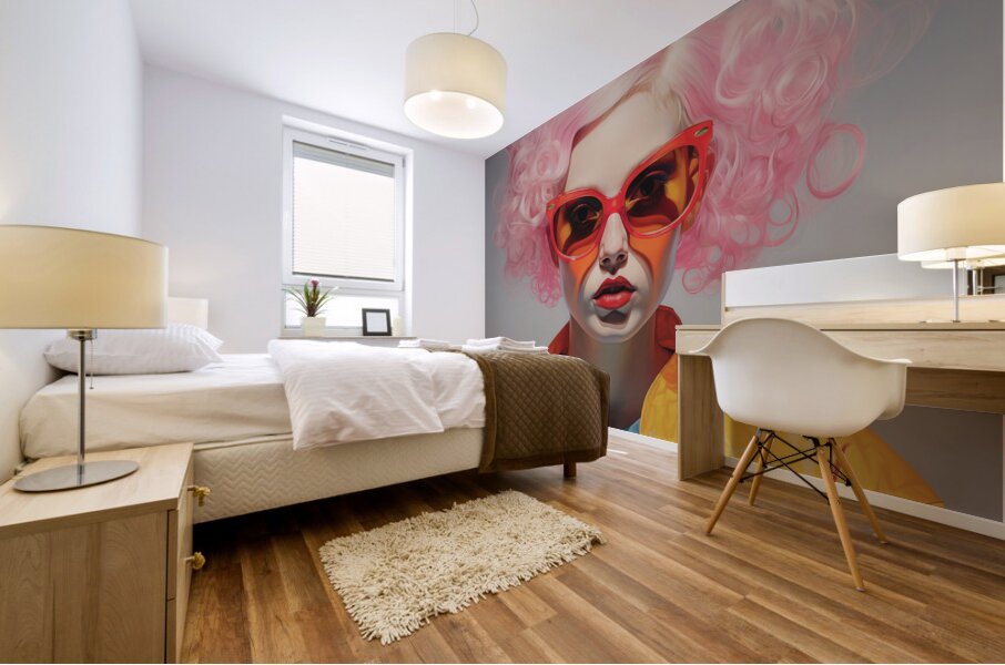 Pretty In Pink - Pop Glam Portrait Art Prints Mural print