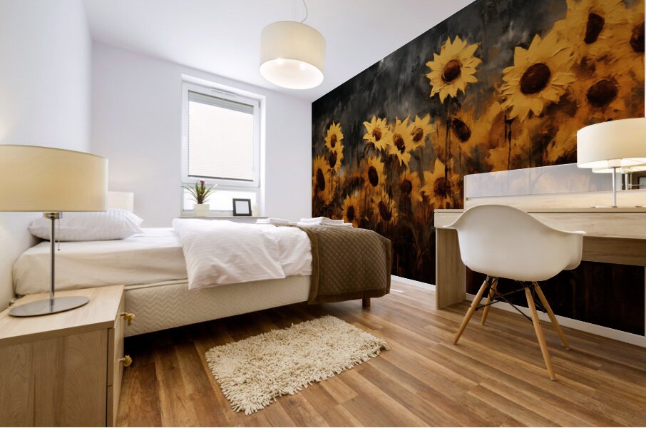 Sunkissed - Golden Sunflower Art Prints Mural print