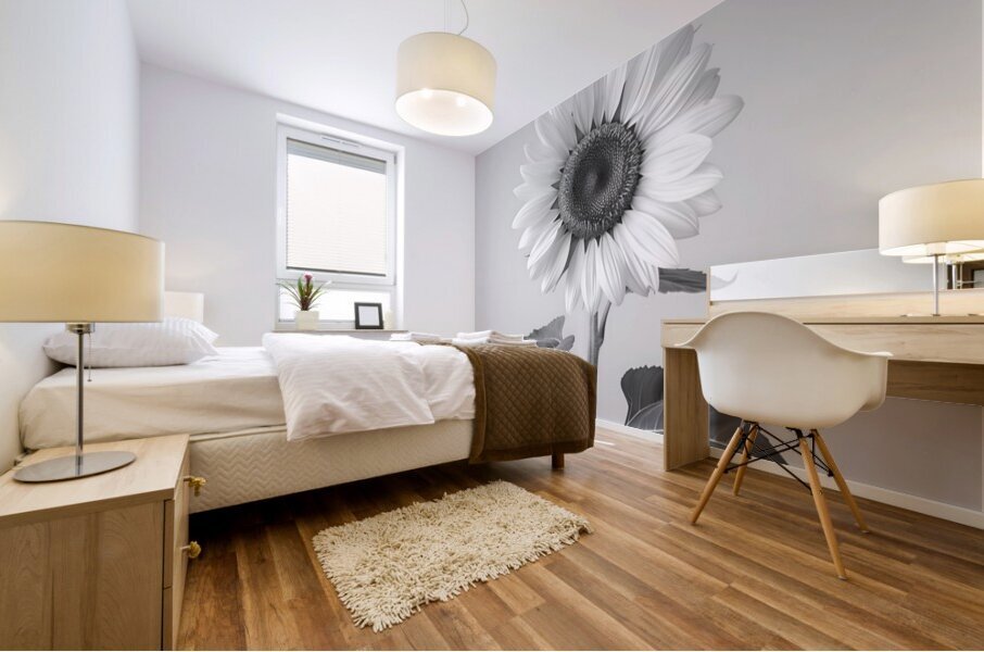 Sunflower Selfie 7 - Sunflower Portrait Art Prints Mural print