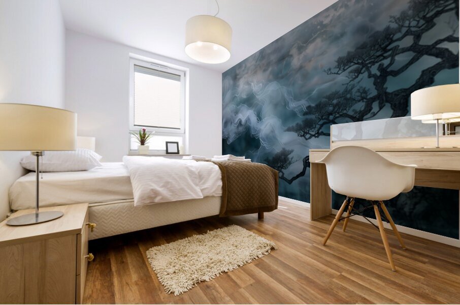 Yurei No Ki 幽霊の木 - Ghost Tree - Japanese Minimal Landscape Art Prints Mural print