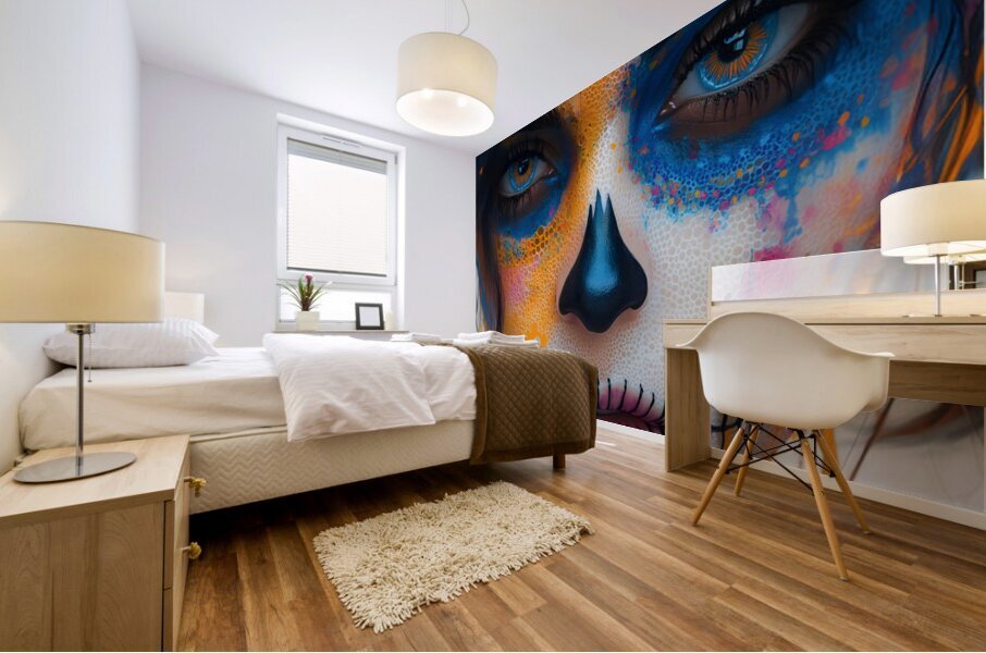 Flor De Miel Y Muerte - Flower Of Honey And Death - Dia de los Muertos Art Prints Mural print