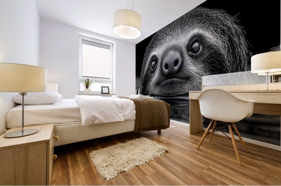 Sloth – Wildlife Portrait Art Print Mural print