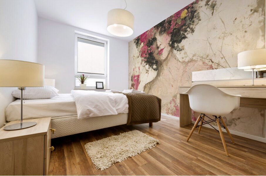 La Dame en Fleurs – The Lady in Bloom Vintage Poster Art Print Mural print