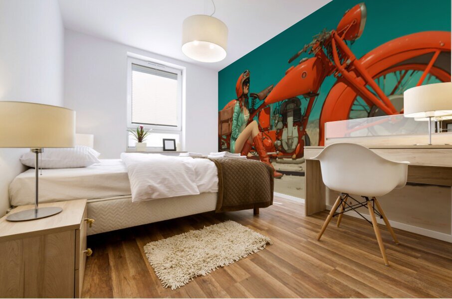 Geared – Vintage Cycling Poster Art Print Mural print