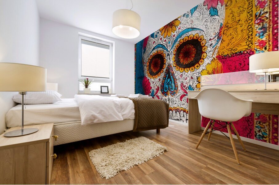 Sugar Skull Fiesta – Vibrant Dia de los Muerto Mural print