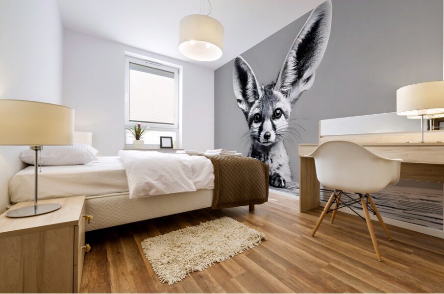 Loud and Clear – Fennec Fox Portrait Print Mural print