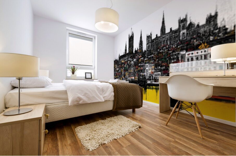 Electric Thames - London Cityscape Print Mural print