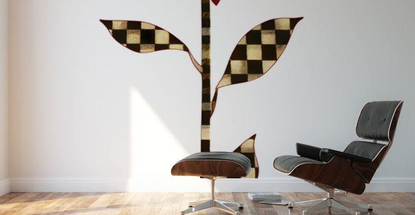 Plaid Botanica 22 - Contemporary Floral Art Prints Wall Murals