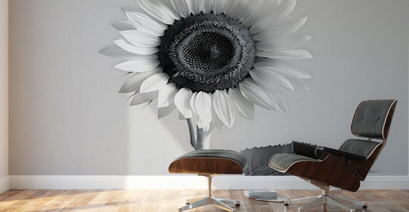 Sunflower Selfie 5 - Sunflower Portrait Art Prints Wall Murals