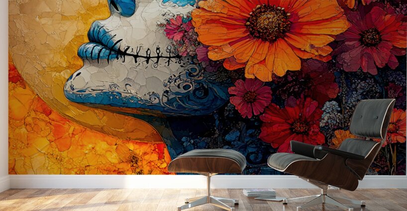 Cempasuchil Eterna - Eternal Marigold - Marigold Floral Art Prints Wall Murals