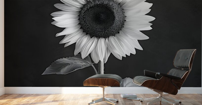 Sunflower Selfie 6 - Sunflower Portrait Art Prints Wall Murals