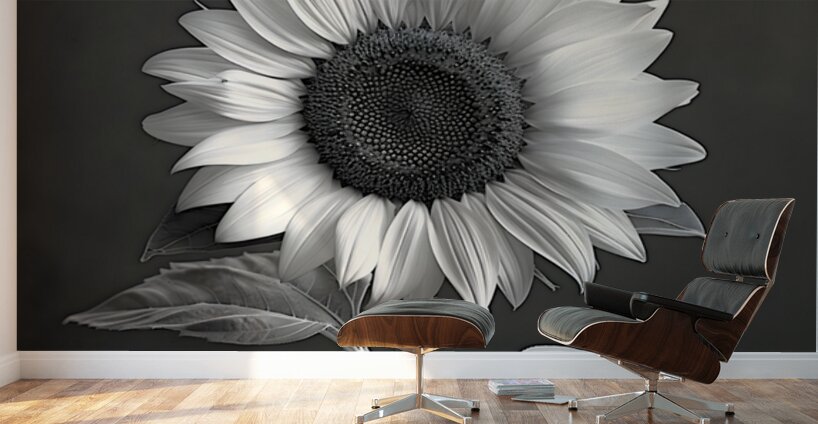 Sunflower Selfie 4 - Sunflower Portrait Art Prints Wall Murals