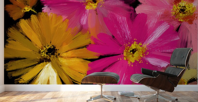 Luce Che Sboccia Nel Buio - Light That Blooms In The Dark - Luminous Floral Art Prints Wall Murals