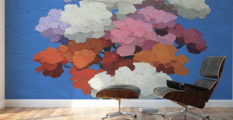 Fiori NellAzzurro - Flowers In The Blue - Italian Floral Art Prints Wall Murals