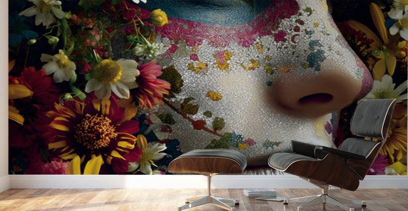 La Reina De Las Flores - The Queen Of Flowers - Pop Surreal Floral Art Prints Wall Murals