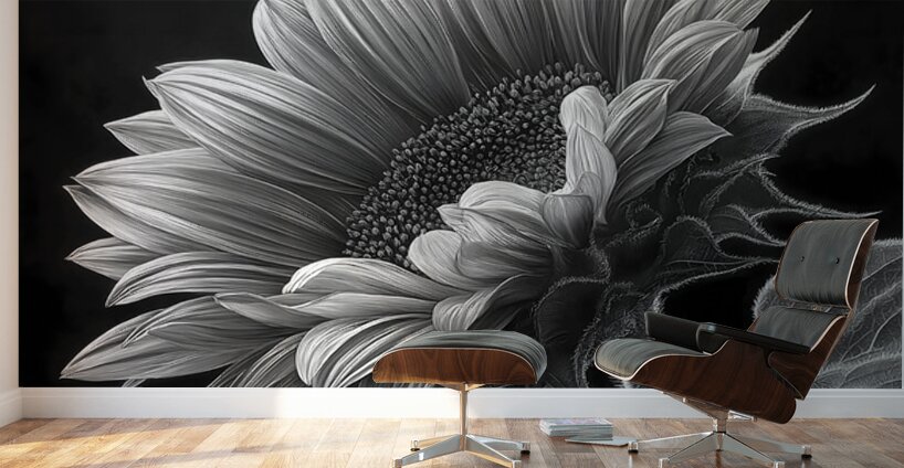 Sunflower Selfie 20 - Sunflower Portrait Art Prints Wall Murals