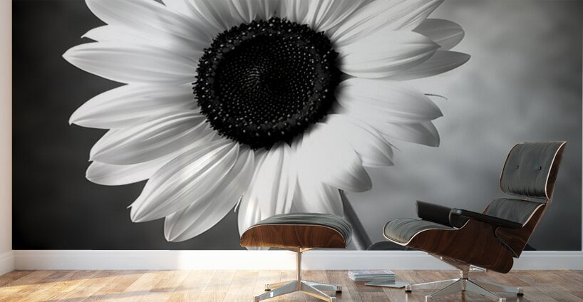 Sunflower Selfie 21 - Sunflower Portrait Art Prints Wall Murals