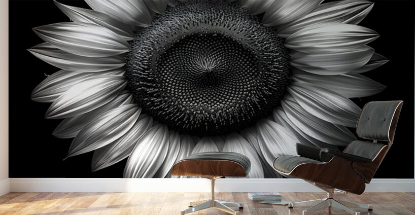 Sunflower Selfie 25 - Sunflower Portrait Art Prints Wall Murals