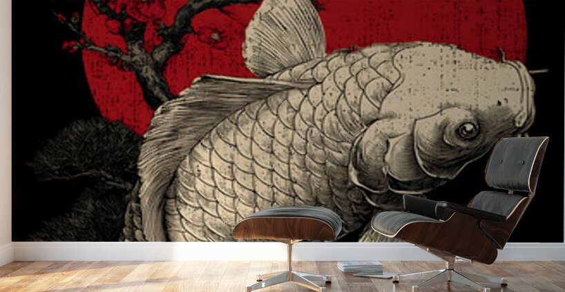 Akai Taiyo 赤い太陽 - Red Sun - Japanese Minimal Art Prints Wall Murals