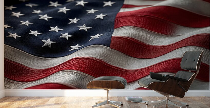 The Fabric of Freedom – Patriotic Flag Art Print Wall Murals