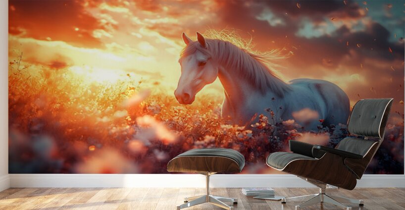 Wild and Free – Wildlife Landscape Art Print Wall Murals
