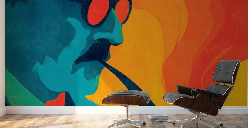 Intellectual Smoke – Vintage Pop Portrait Art Print Wall Murals