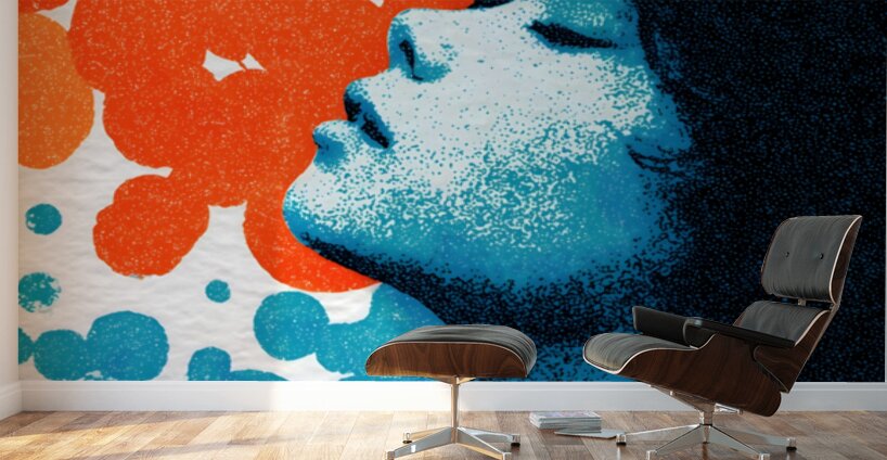 The Breath of Dreams – Vintage Abstract Portrait Art Print Wall Murals