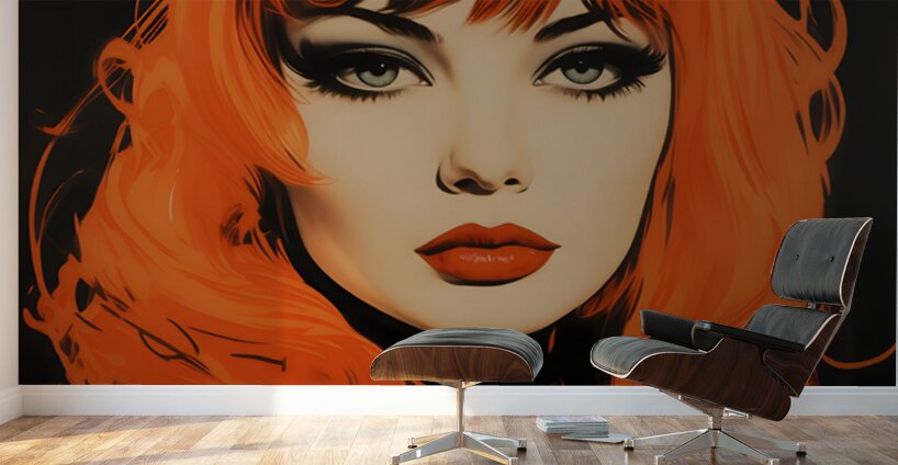 Fatal Flame – Vintage Fashion Art Print Wall Murals