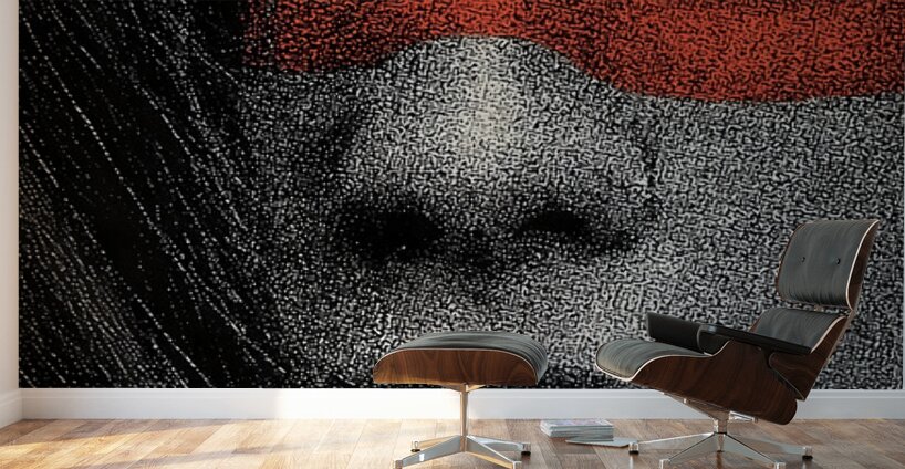 Beneath the Mask – Vintage Noir Portrait Art Print Wall Murals