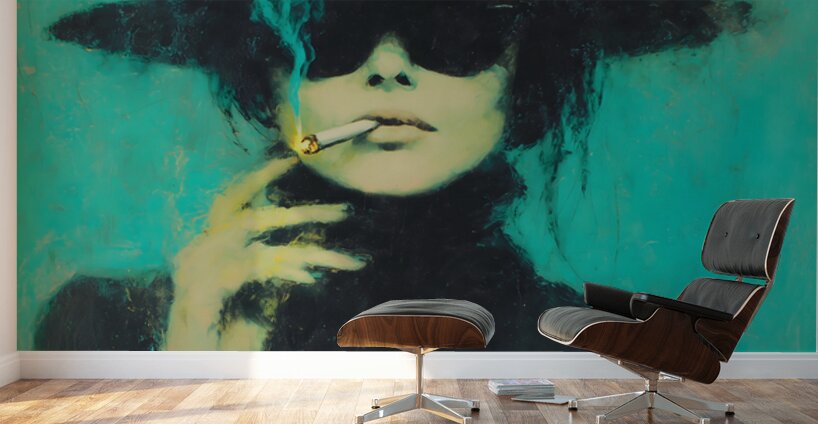 The Hidden Gaze – Vintage Fashion Art Print Wall Murals