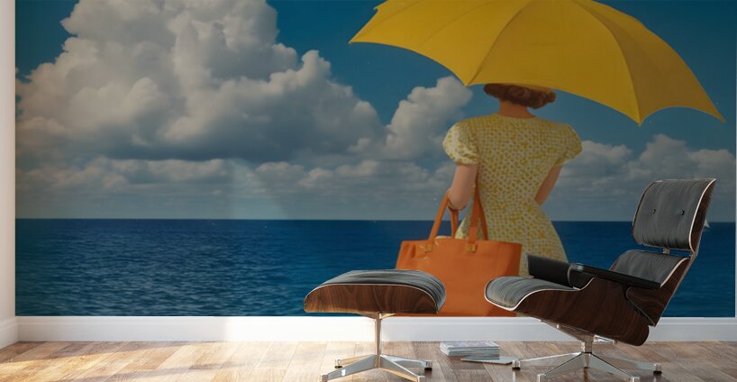 Shade of Summer – Vintage Beach Poster Art Print Wall Murals