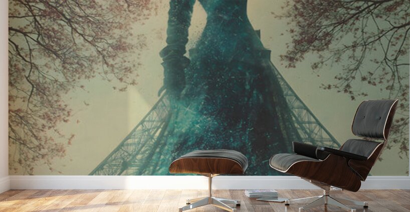 The Lady of Paris – Vintage Fashion Art Print Wall Murals