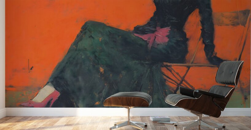 The Silence of Fashion – Vintage Editorial Portrait Art Print Wall Murals