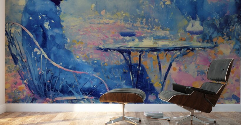 Una Copa en el Jardin – A Glass in the Garden Vintage Poster Art Print Wall Murals