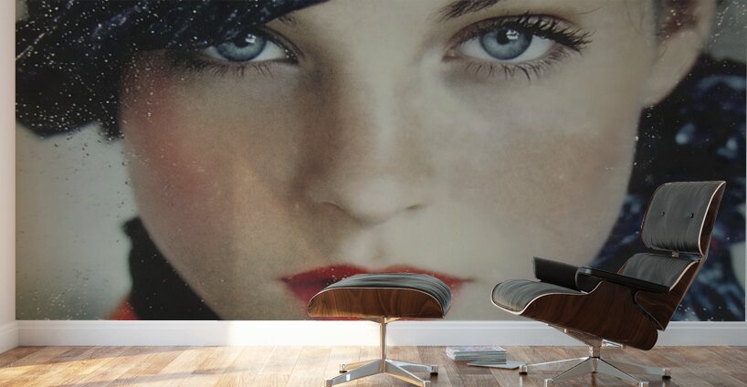 The Stare – Vintage Fashion Portrait Art Print Wall Murals