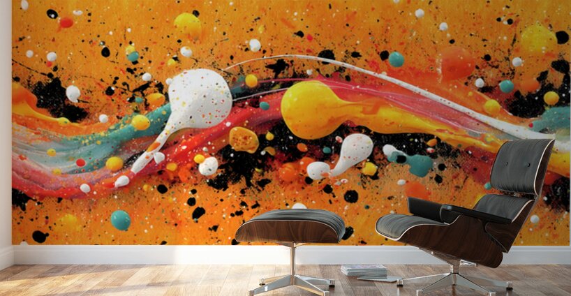 Molten Wave – Abstract Fluid Art Print Wall Murals