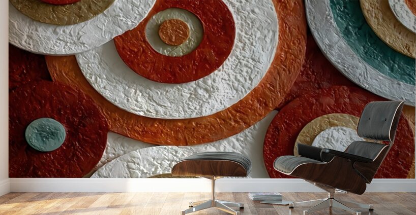 Terra Rings – Modern Geometric Art Print Wall Murals