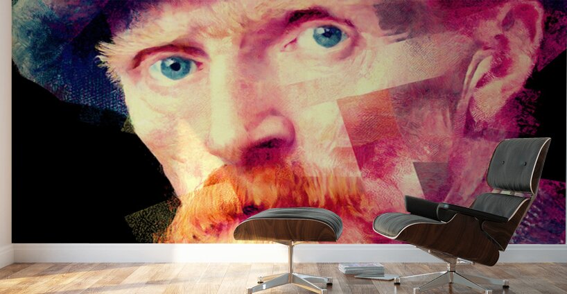 Post-Impressionist Icon – Piercing Eyes Portrait Art Print Wall Murals