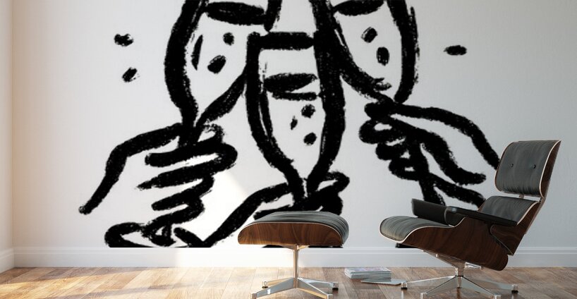 Happy New Year – Festive Celebration Art Print Wall Murals