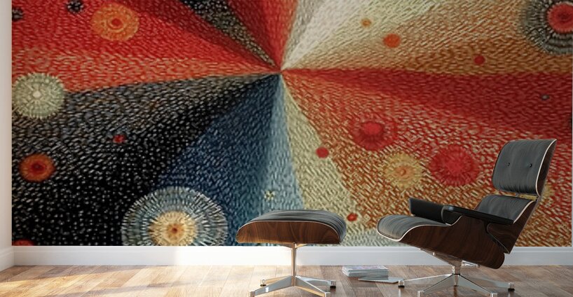 Stardust Vortex – Intricate Pointillist Abstract Wall Murals