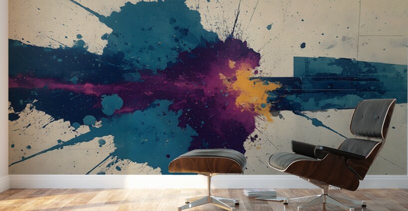 Impact Zone – Urban Splatter Abstract Print Wall Murals