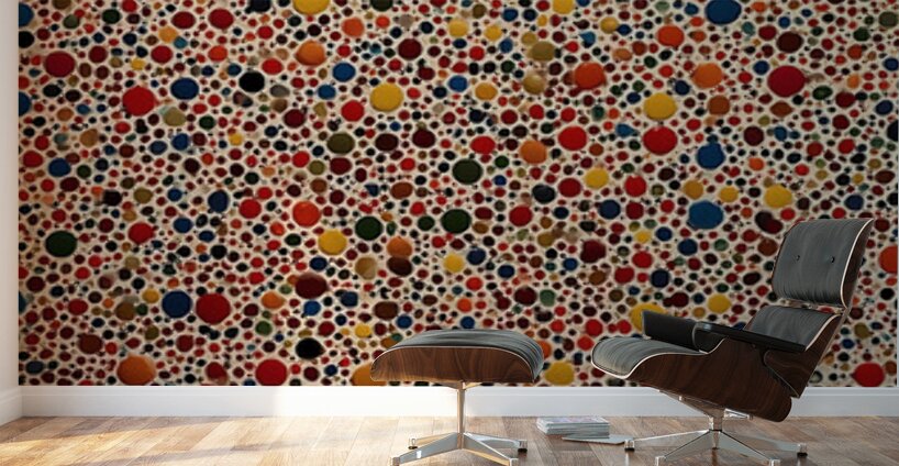 Infinity Dots – Multicolor Pointillist Abstract Print Wall Murals