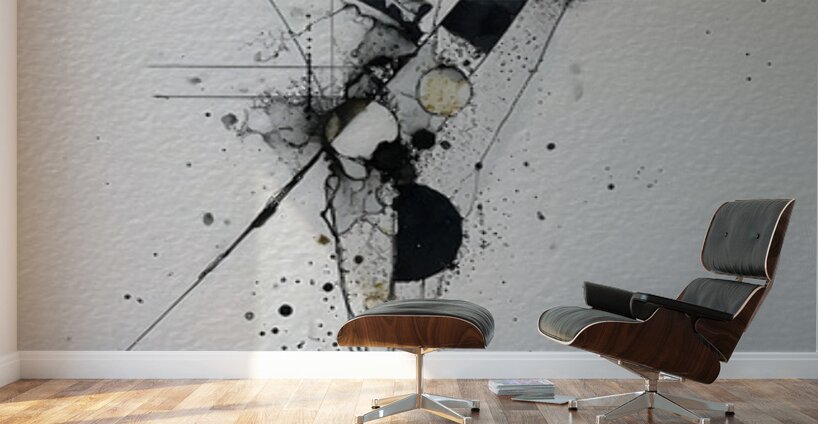 Ink Meridian – Minimal Line  Dot Study Print Wall Murals